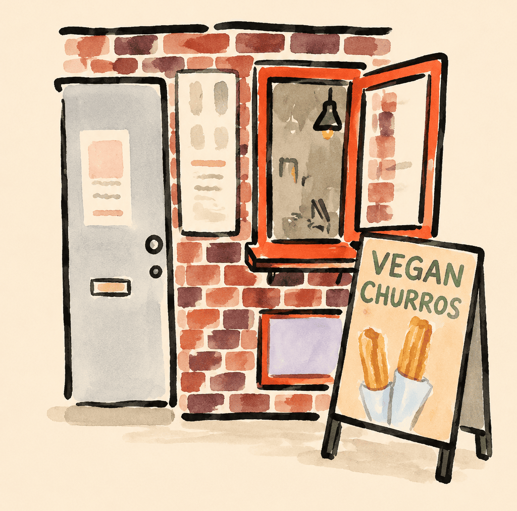 米粉と豆乳バターで作る、Vegan Churros ~G'DAY~ のヴィーガンチュロスのイラスト